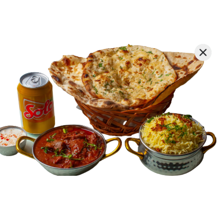 Tandoori Malai Tikka Rice &amp; Naan Combo