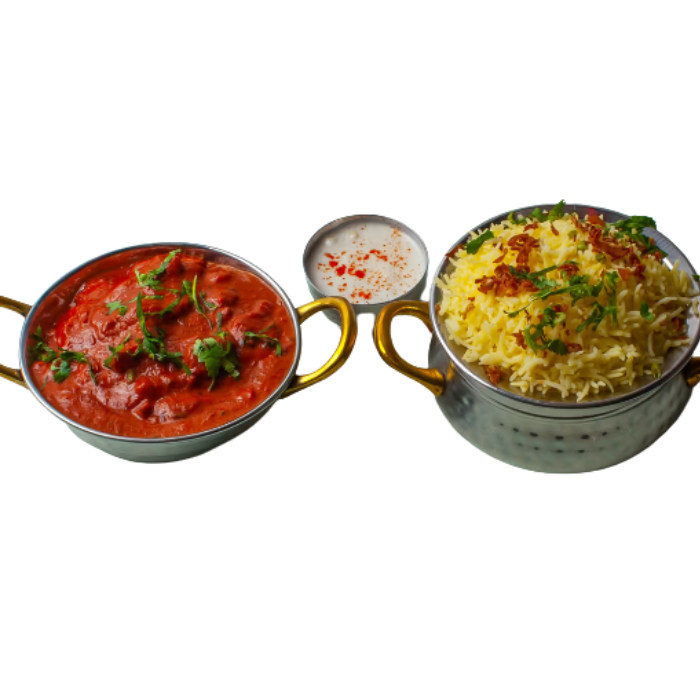 Butter chicken mild  Half Portion with Rice